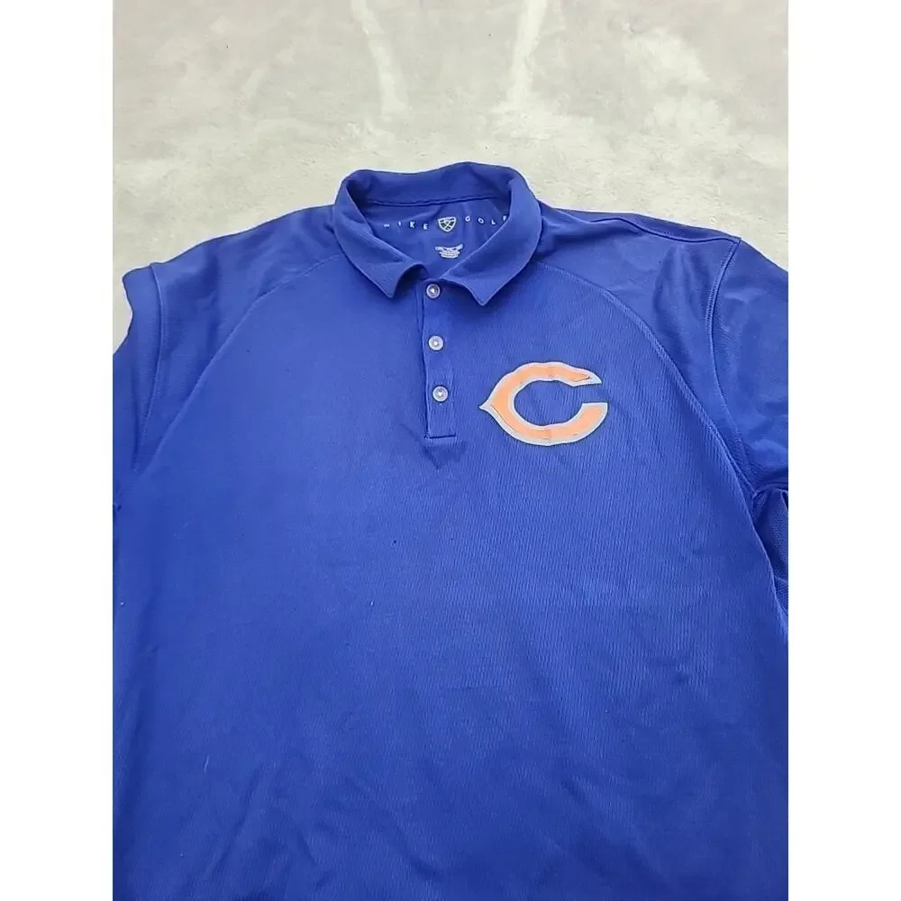 Nike Chicago Cubs Polo‎ Shirt Mens Large 2XL Blue Authentic